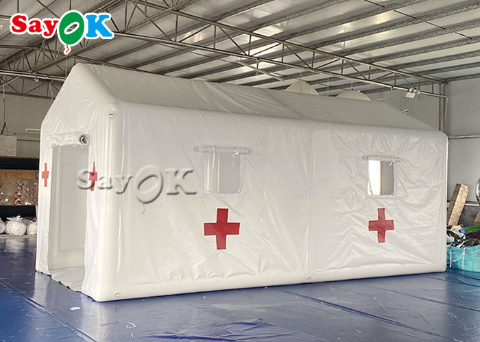 Air Inflatable Tent 6x3x3mH White Pvc Inflatable Hospital Tent For Isolation