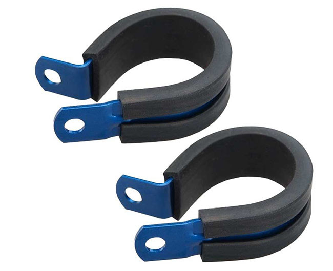 AN3 Brake Hose Clips Cushioned Insulated Metal Hose Clamp Holder