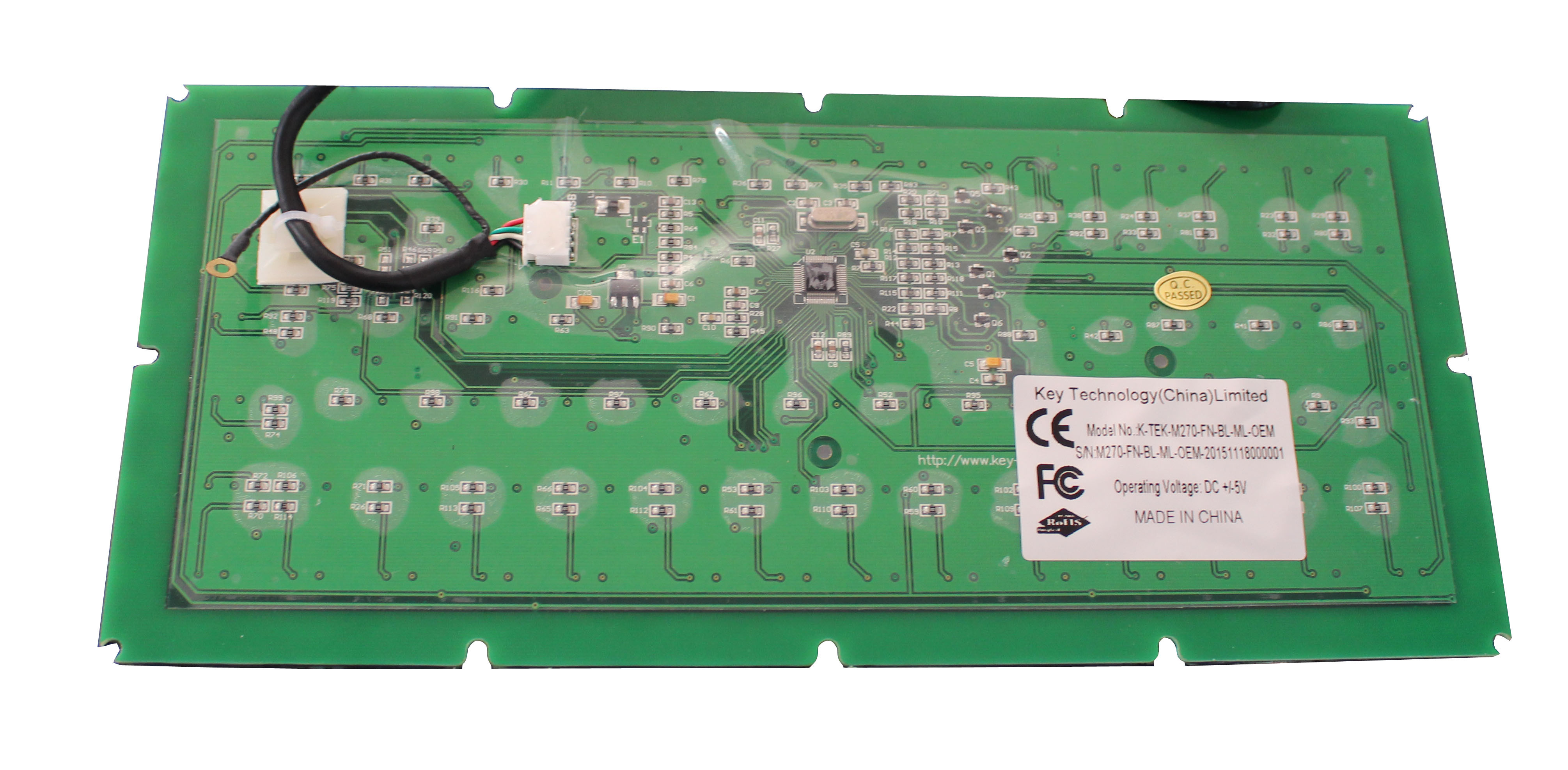 Illuminated IP65 ruggedized silicone rubber 83 keys keyboard for military computer