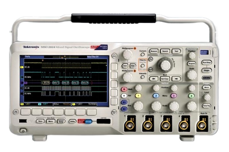 Mixed Signal Oscilloscope Tektronix MSO2014 Digital Phosphor, 100 MHz, 1 GS/s, 1M record length, 4+16-ch, Color Display