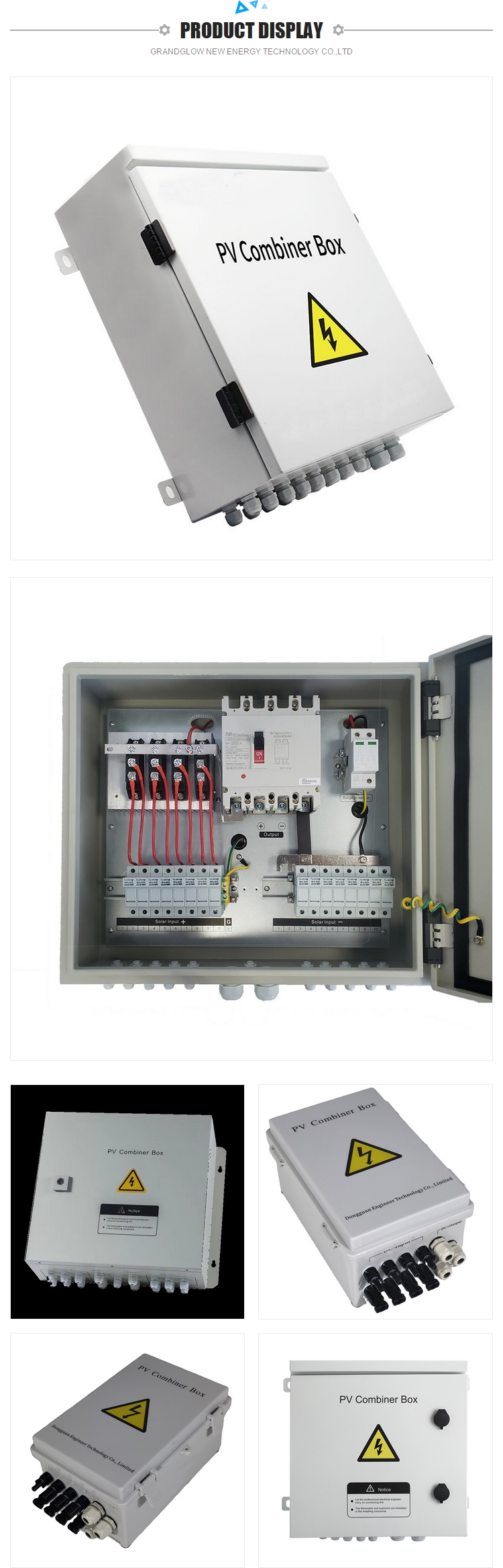 20 2out 500vac Array 2 6 8 12 24 Solar String Boxes Pv Combiner Box With 4 In And 1 Out avoid damage to over current