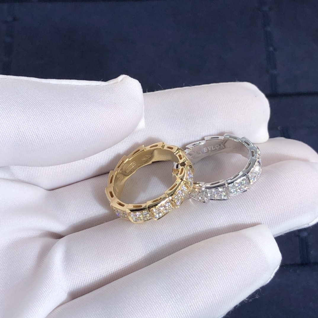 BVL Serpenti Viper Ring High Quality 18K Gold Ring Jewelry Natural Diamond Engagement Ring