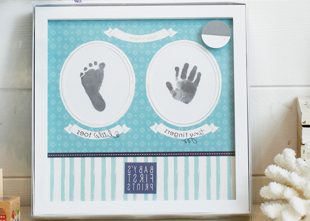 Non Toxic Baby Ink Hand And Footprint Kit SGS En 71 Passed Photo Frame Kit