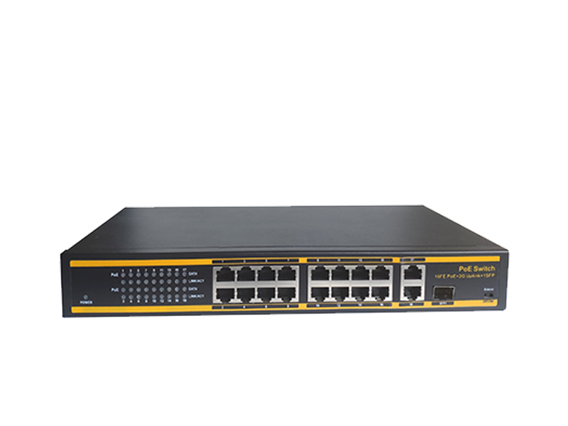 Cctv Camera System Power Over Ethernet Switch 16 Port AC 110V-240V Long Lifespan