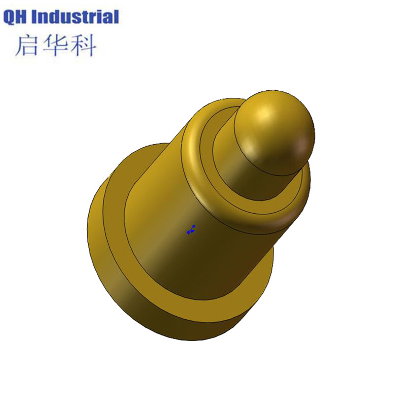 SMT 3.0mm C2700 Brass Ethernet Double Head Pogopin Brass Electronic Screw Contact Pin