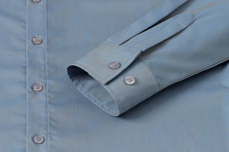 Formal Men's Plus Size Shirt with Viscose Lining and Long Sleeves in Polyester Cotton