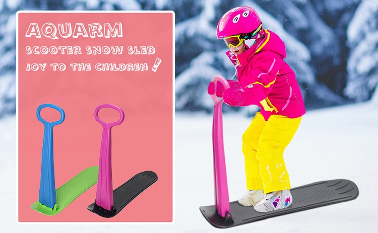 Child Snow Scooter Sledge Snow Sleds Plastic Ski Scooter Item Size 36*32*10inch