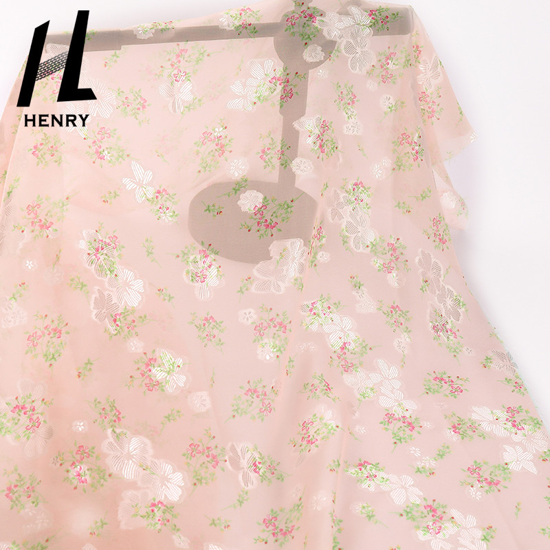 Textile Soft Floral Chiffon Printed Fabric For Garment Light Weight