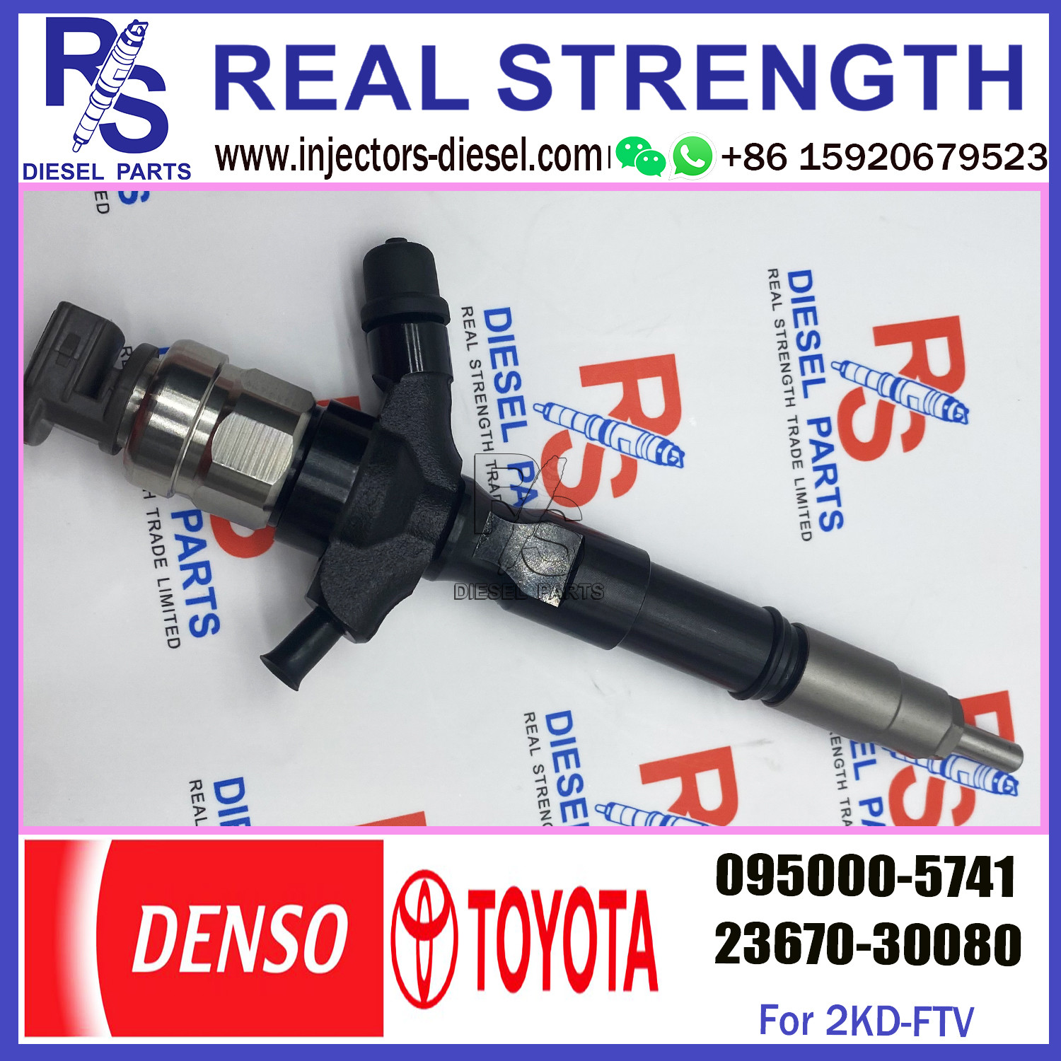 Common rail fuel injector 23670-30080 095000-5740 095000-5741 095000-574# for 1KD-FTV