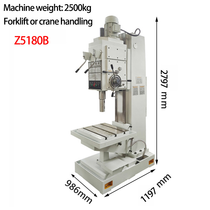 Square Column Metal Drilling Machine Large Deep Hole Vertical Drilling Machine Z5180B