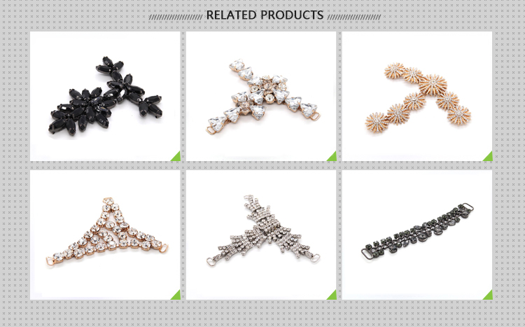 T Shape Rhinestone Women Metal Shoe Buckles With Fashion Appearance