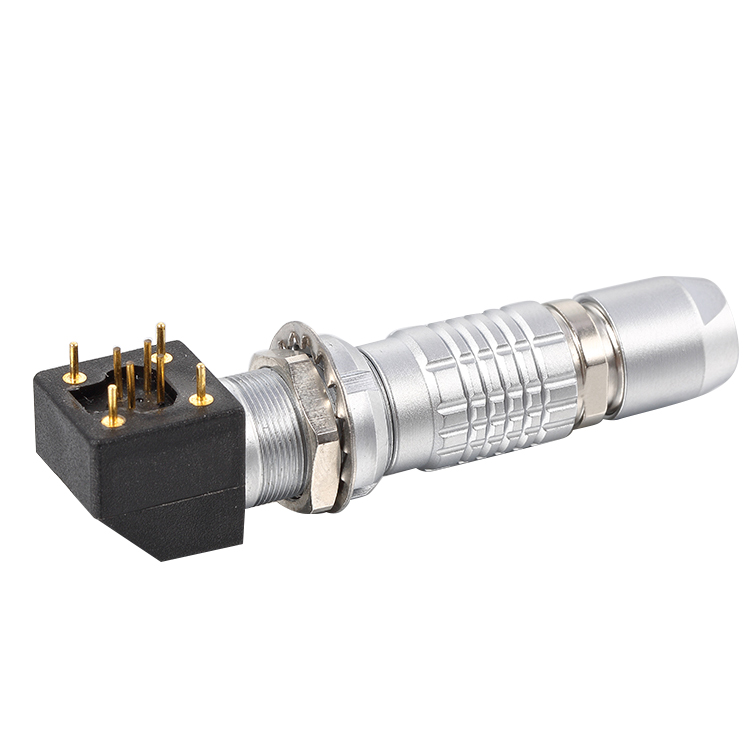 EXG.1B.304 M12 Quick Lock Connector 90 Degree 4 Pin Circular Connector IP50
