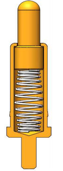 Stainless Steel / Brass Spring Loaded Header Pins DIP Spring Loaded PCB Test Pins With Gold Plating