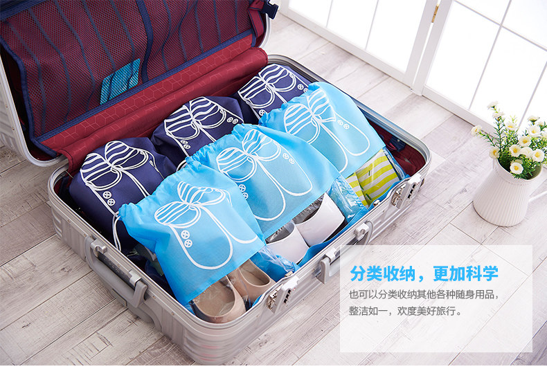 Colorful Canvas Shoe Storage Bags Dust Prevention With OEM / ODM Services