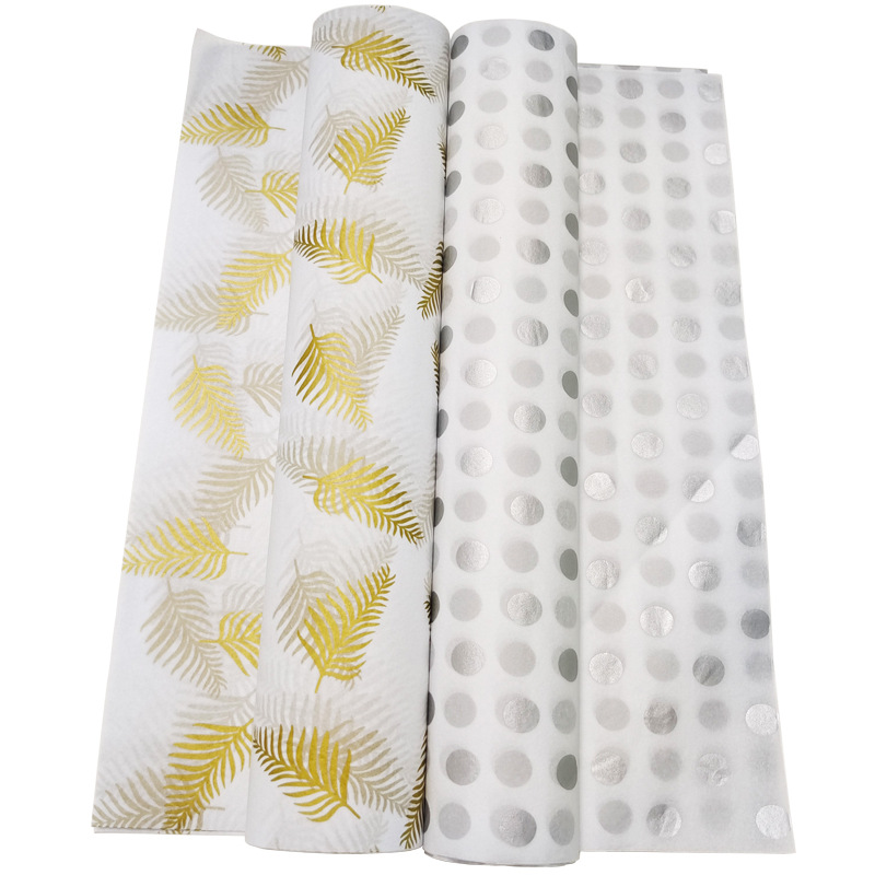 Foldable Birthday Gift Wrapping Paper Golden Printing For Clothing Shoe
