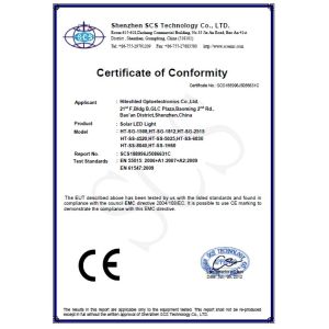 Hitechled Optoelectronics Co.,Ltd. Certifications