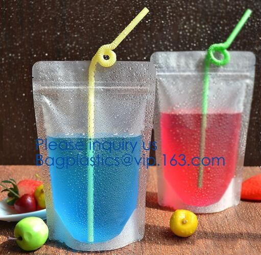 Custom Reusable Juice Food Packaging Plastic Bag Alcohol Drink Wine Spout Pouch Bag,liquid spout pouch/wine drink juice