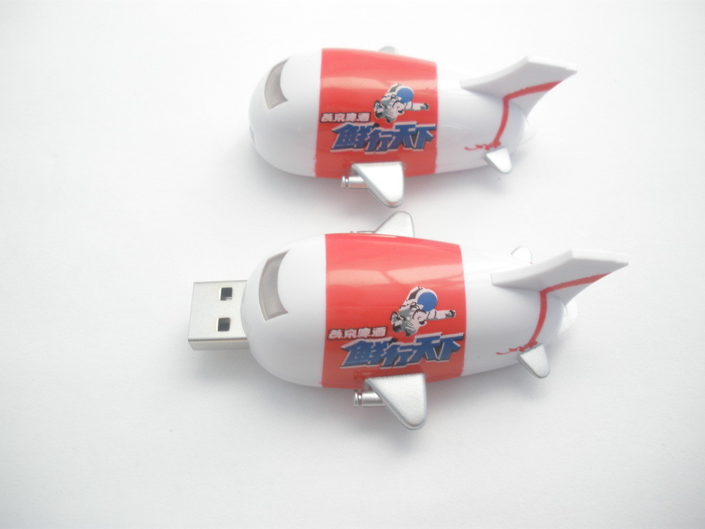 Promotional Plane shape USB drives small Plastic logo customized