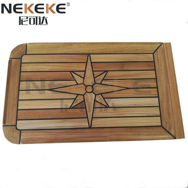 Black Deck Caulking Teak Folding Table Top For Marine Boat Yacht RV Use