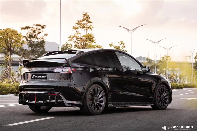 Auto Parts for Tesla MODEL Y Carbon Fiber Body Kit MODEL Y Upgraded MIW-style Carbon Fiber Front Shovel Diffuser Spoilerbody Kit