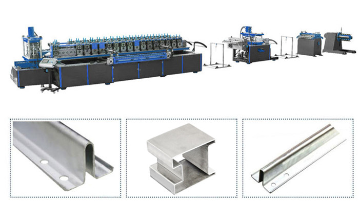 Hydraulic Cutting Elevator Guide Rail Roll Forming Machine