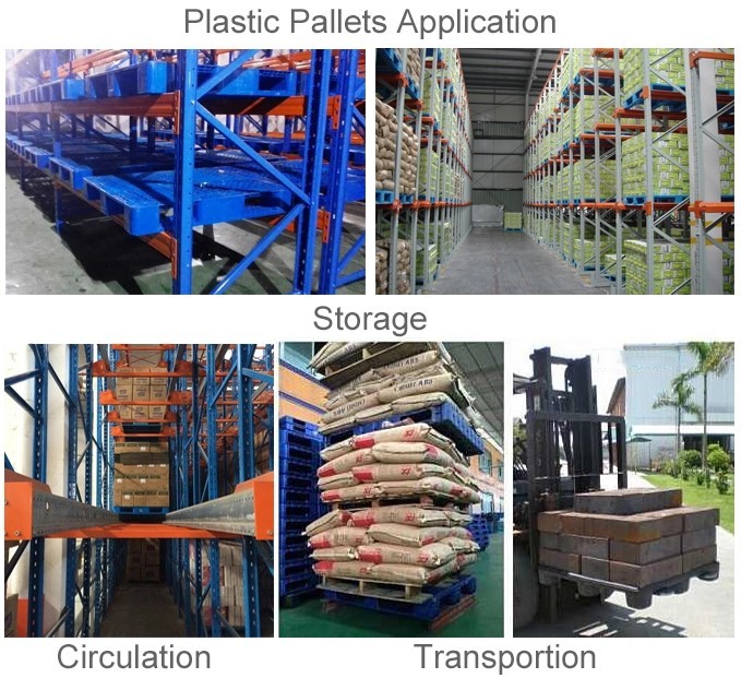 Single Faced HDPE Plastic Pallets / Blue Plastic Pallets 1000kgs 1500kgs 2000kgs Loading