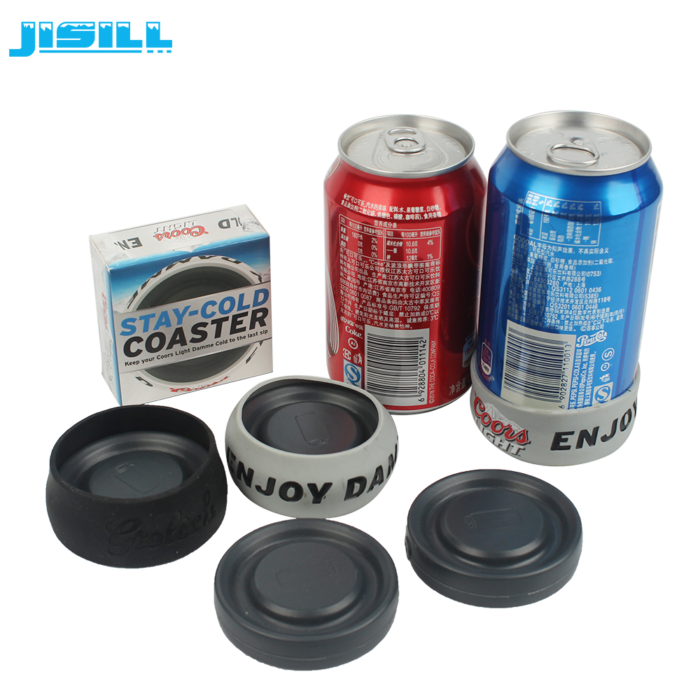 HDPE Christmas Gift Ice Hockey Puck Round Shape For Holding Beer , Cans Cooling
