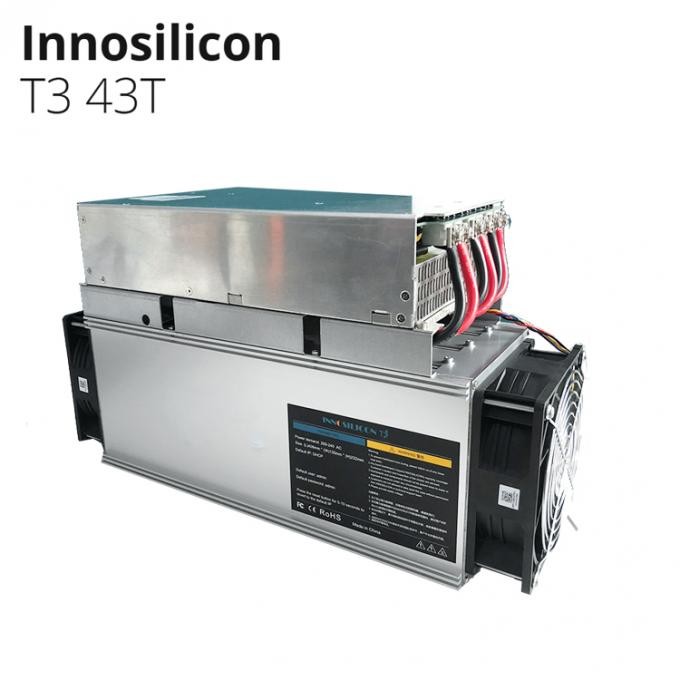 2.1KW SHA-256 Algorithm Miner Innosilicon T3 43TH/S DDR2 Video Memory