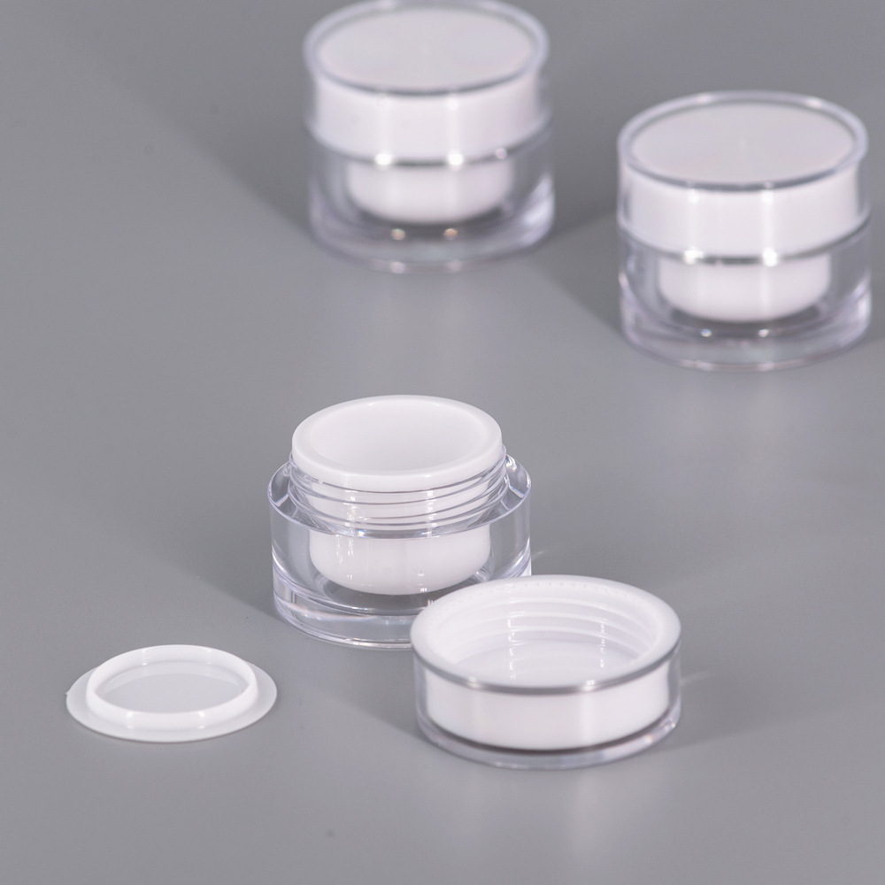 Eco Friendly Portable Containers 5ml 10g 20g Face Cream Jar Traveling Plastic Pot Jars for UV Nail Gel Cosmetic Packaging