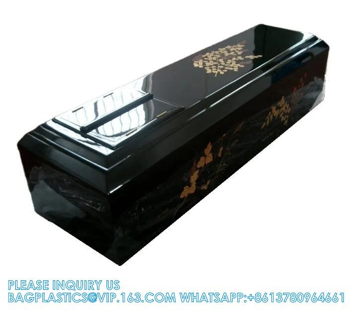 Paulownia Solid Wood Coffin With Carving Funeral Wood Casket Dome Coffin Wooden Casket Dome Shape
