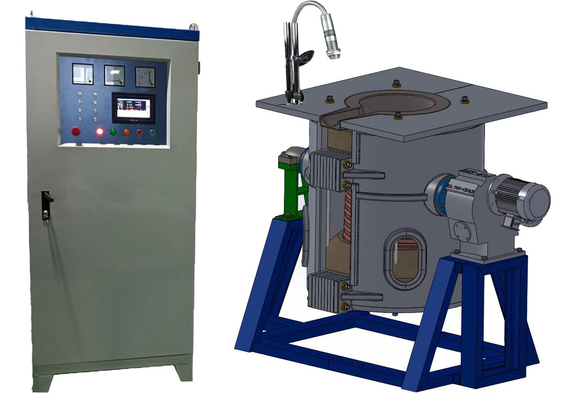 300KGS Bronze Brass Induction Melting Furnace 200KW Iron Melting Induction Furnace
