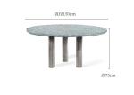 Luxury Hotel Restaurant Furniture Water Wave Pattern Round Dining Table