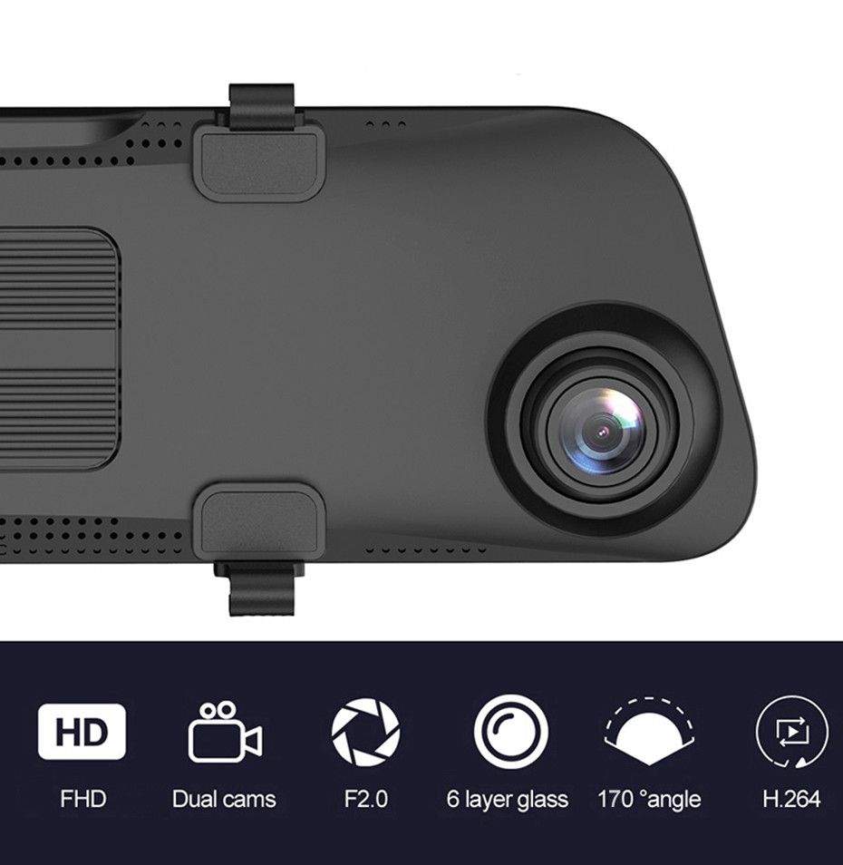 12 Inch Touchscreen 4G Surveillance Wireless Dashboard Cameras Front And Rear