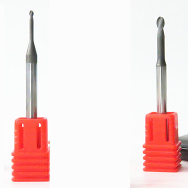 R0.5 Ball Nose Graphite Long Neck End Mills Diamond Coated
