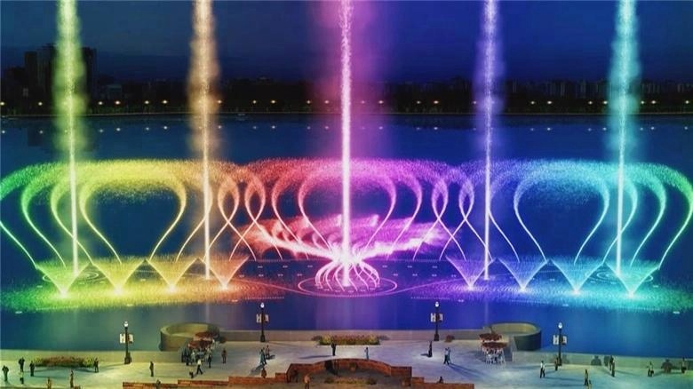 Snake Shake Multicolored LED Light 3D Swing Garden Dancing Water Fountain