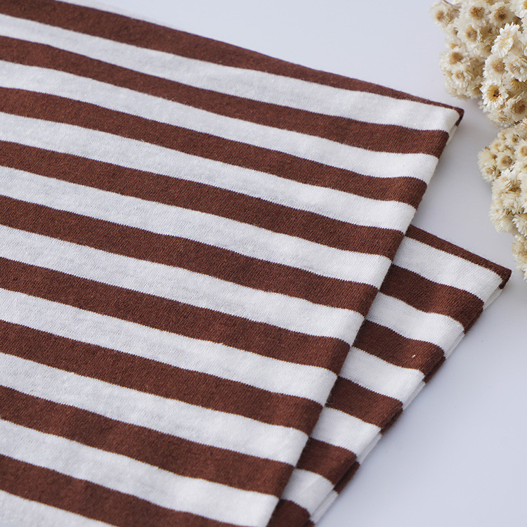Fashionable AndNatural Texture Breathable Easy To Care ​Striped Material Fabric For Tracksuit