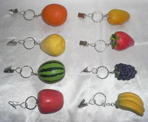 China Polyresin keychain, polyresin fruits  on sale