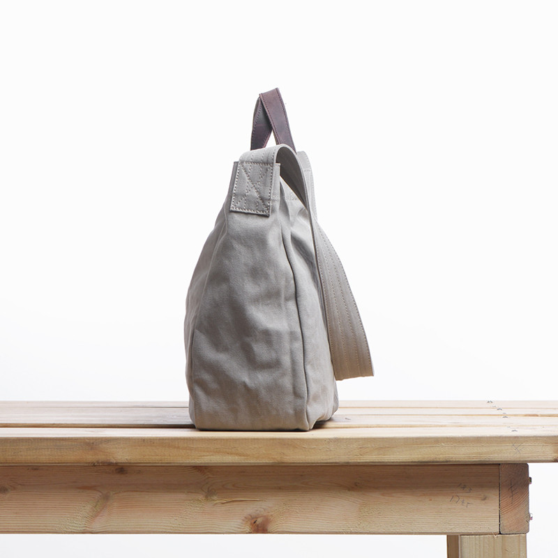 Custom Large Shoulder Tote Bag Purse Simple Unisex Large Capacity Grey Color