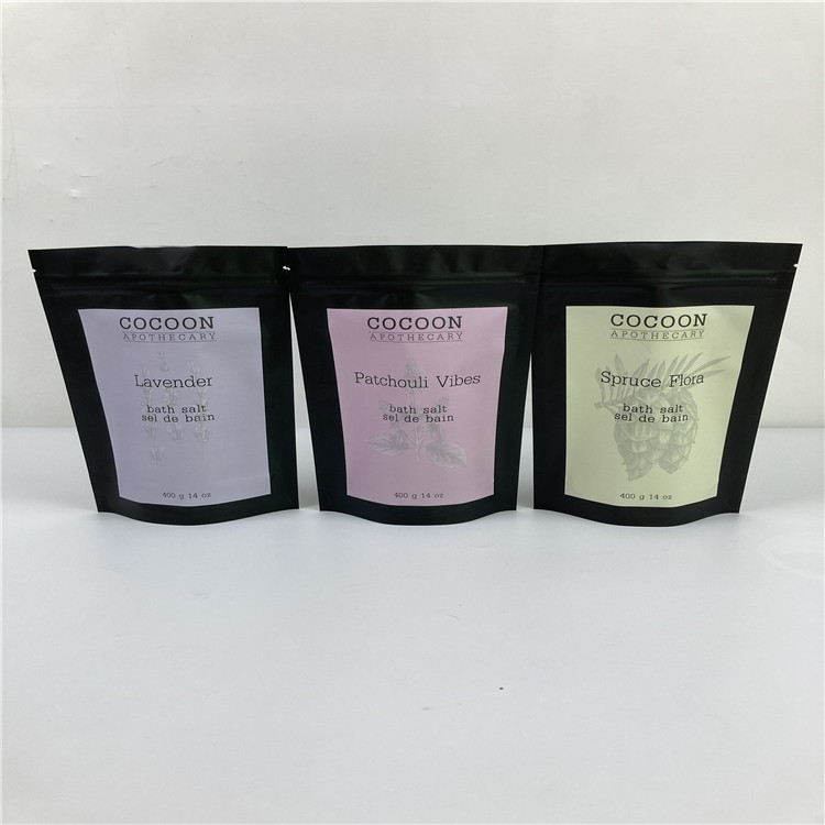 32 Oz Bath Salt Foil Pouch Packaging Resealable Stand Up Bag / 250g Coffee Body Scrub Pouch