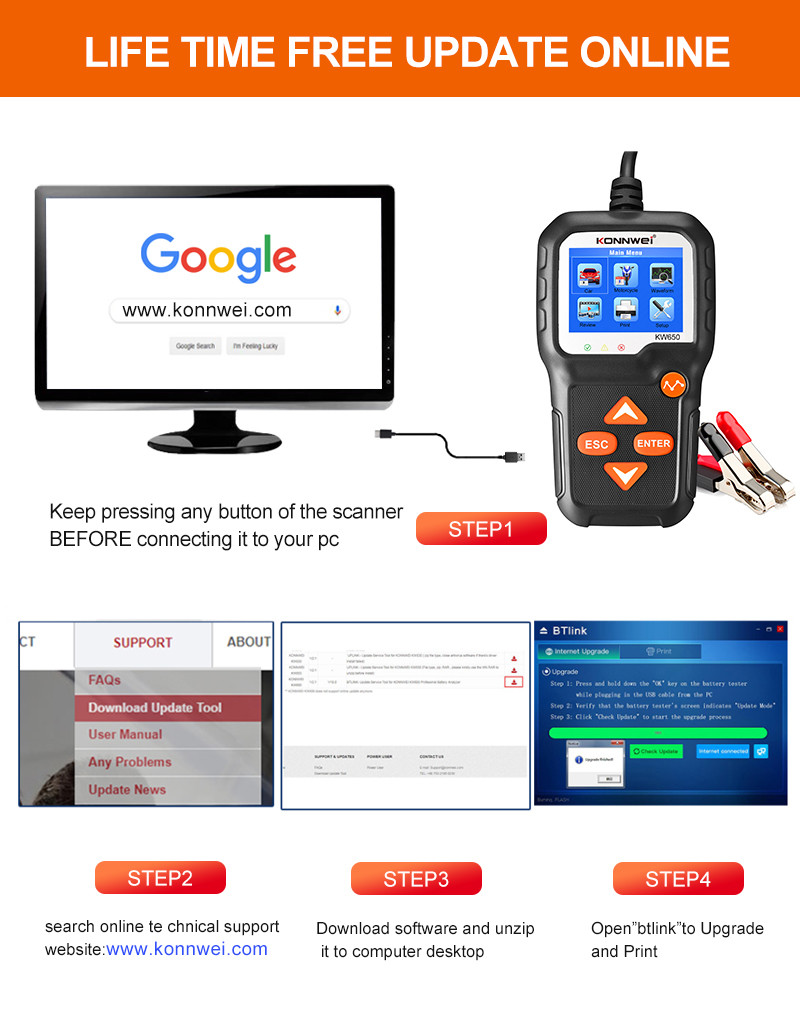 Multi-Languages Vehicle Diagnostic Scanner Battery Tester For All 6-12V Motorcycles in America