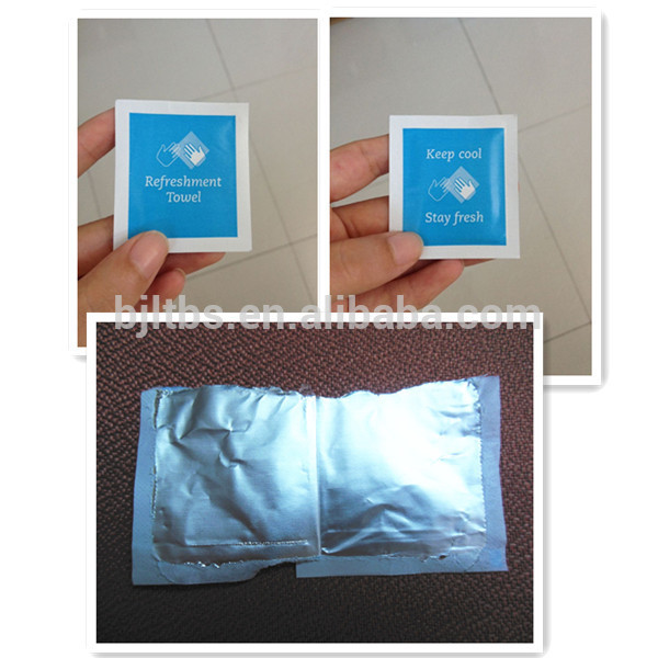 disposable individual packed customized airlines wet paper tissue