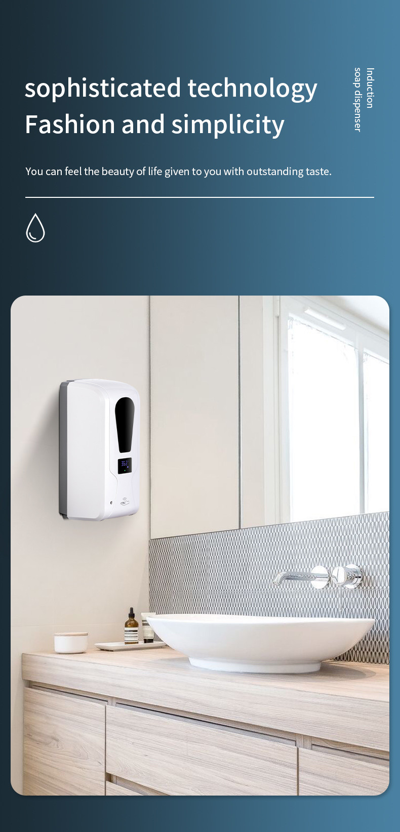 KZ208E Hygiene Infrared Sensor Activated Soap Dispenser 1000ml For No Touch Washing