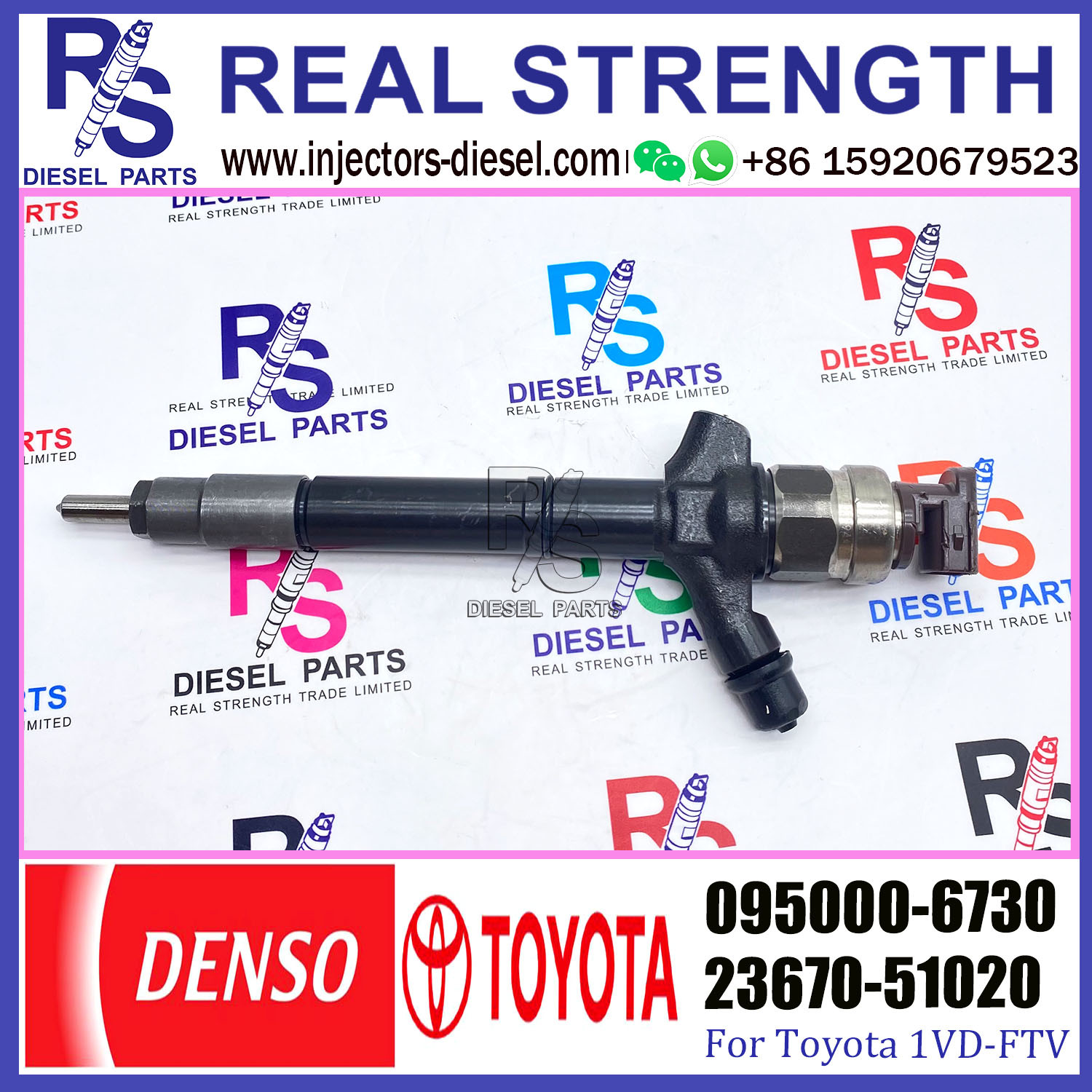injector nozzle 23670-59035 23670-51020 095000-6730 inyector for Toyota 1VD-FTV common rail injector 095000-7710
