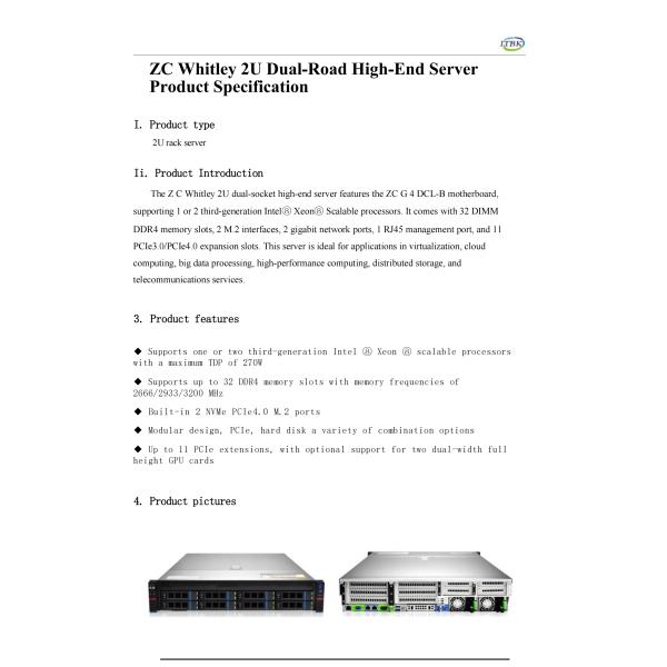 ZC2230 2U Rack Server for SMB Storage with Intel Xeon
