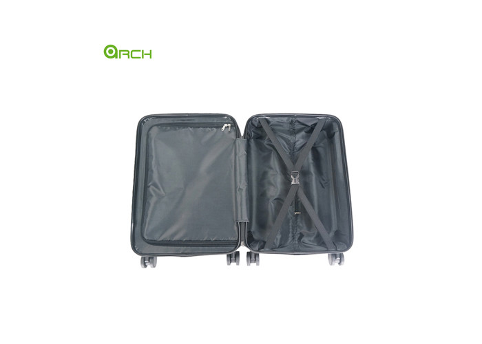 ABS Hard Sided Luggage with front pocket and double spinner Wheels