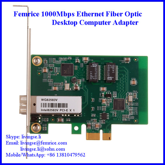10/1001000Mbps Ethernet NIC Card SFP Slot Desktop Computer Network Card