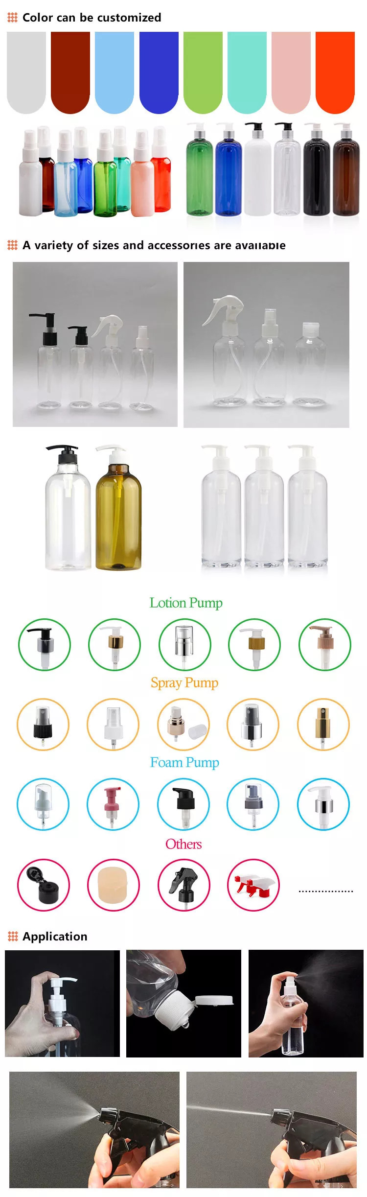 Liquid Soap Plastic Sanitizer Bottle Transparent Empty Hand Sanitizer Bottles