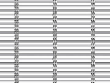 Crimped wire mesh with four 2.0mm warp wire.