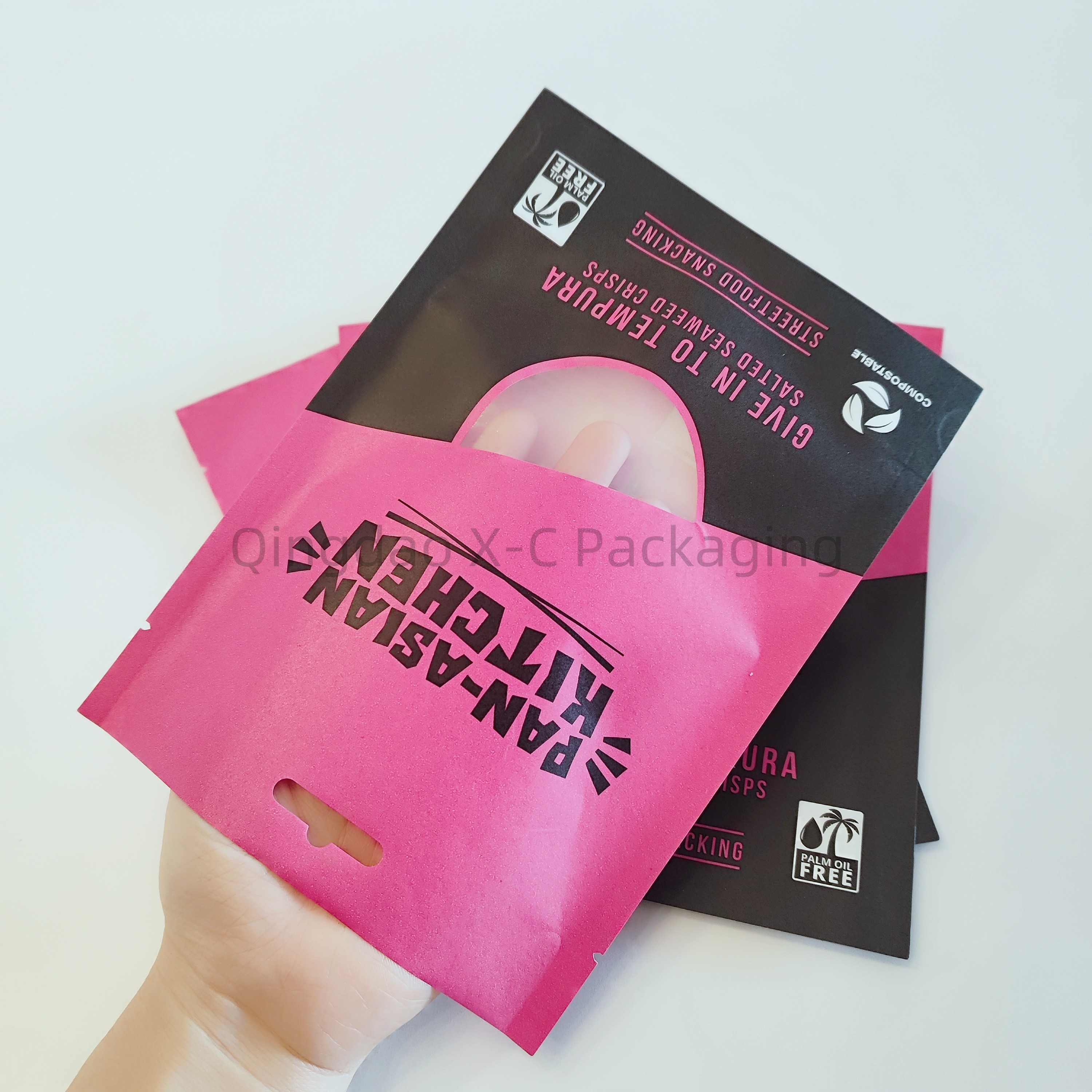 Sustainable Biodegradable Packaging Pouches 100% Compostable Zipper Top