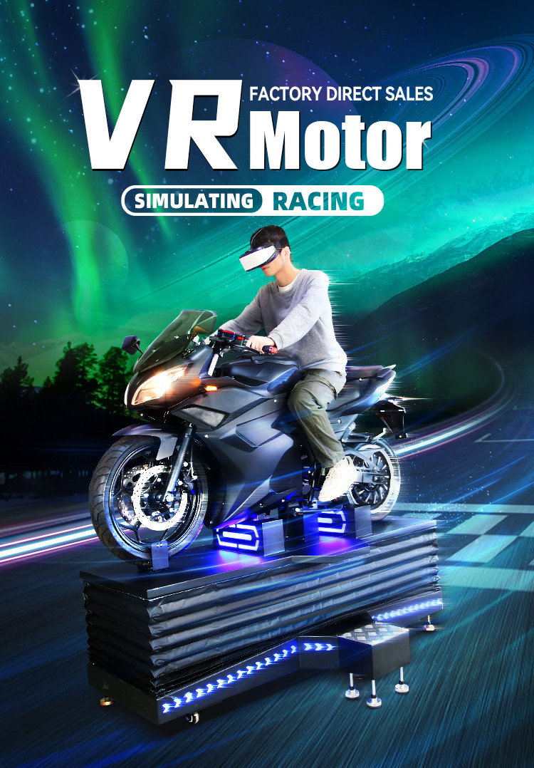 Full Motion VR Motorcycle Racing Simulator Games For Indoor Playground